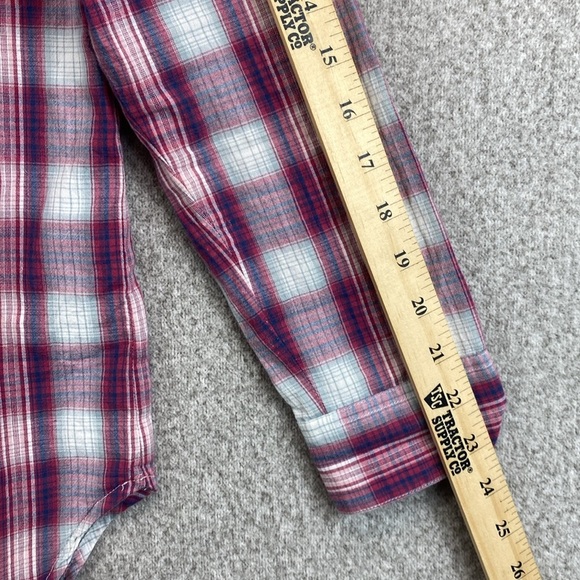 Madewell cotton button down tartan plaid S preppy basics gorpcore grunge y2k - Picture 3 of 8